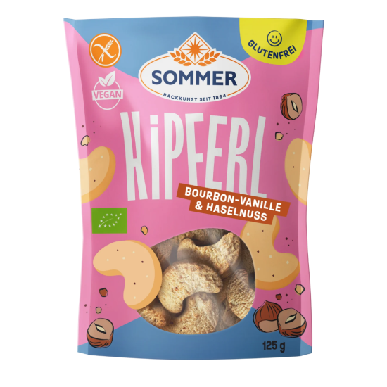 Kipferl Bourbon Vanille & Haselnuss Sommer glutenfrei